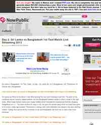 Day Sri Lanka vs Bangladesh 1st Test: NowPublic